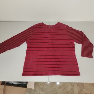 🎁3/$10🔴Striped Red Long Sleeve Top